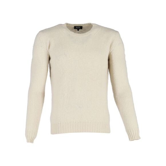 A.P.C. Crewneck Sweater in Cream Wool - Picture 1 of 3